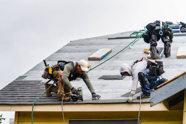 Professional Gutter Installation technician working in Daleville, IN